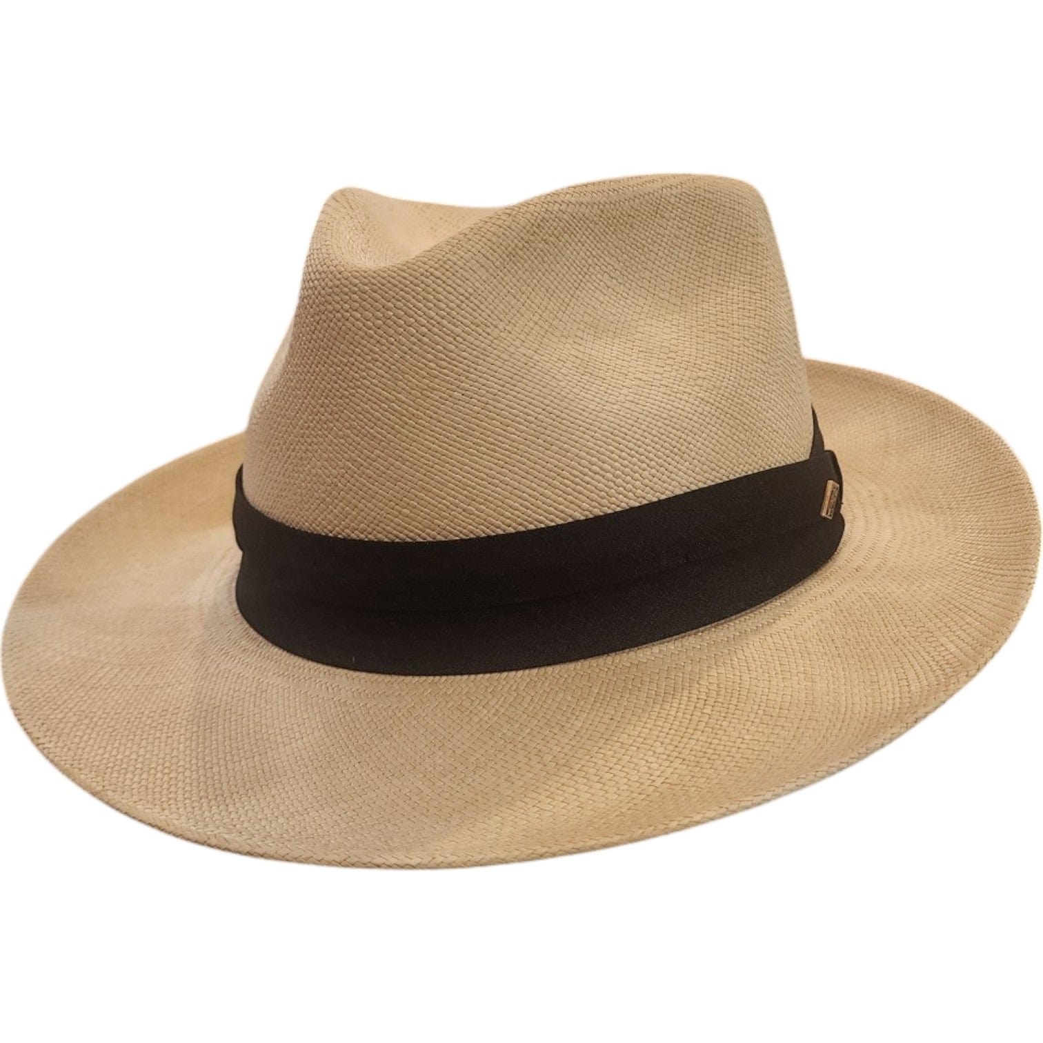 Fedora Panama 7/8 Pleated Black Band by JJ Hats