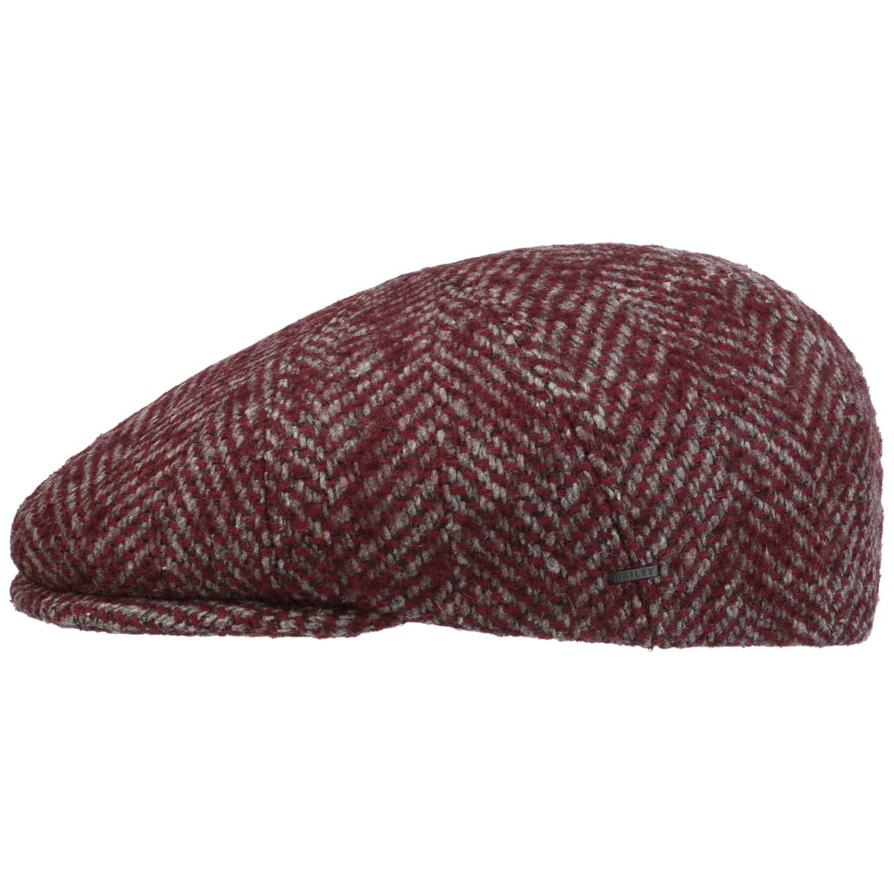 burgundy-grey herringbone