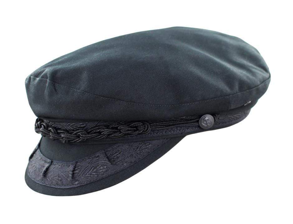 Thanco Greek Black Fisherman's Hat 85% wool 15% Nylon Made In